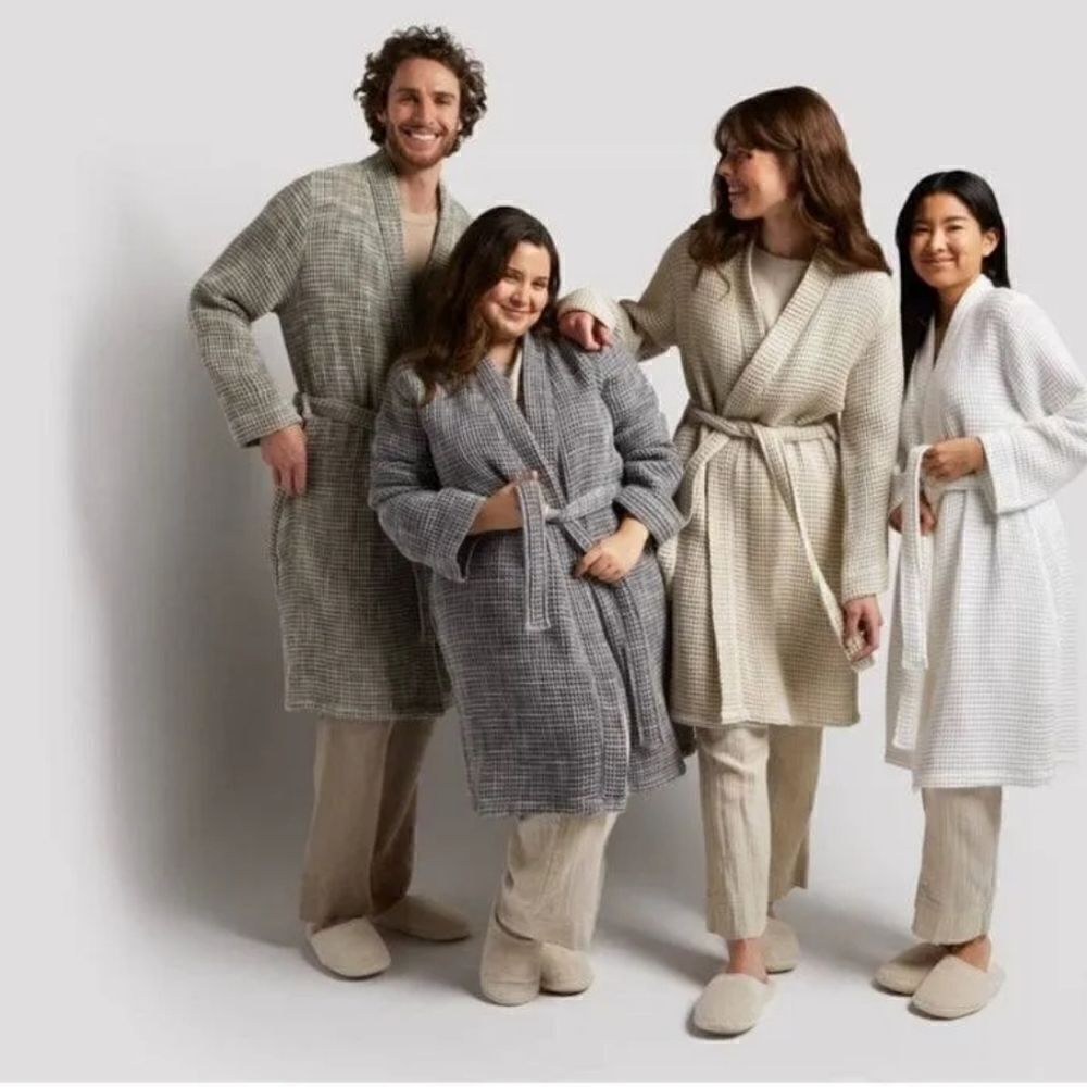 Parachute waffle robe unisex lagenlook minimalist freestyle